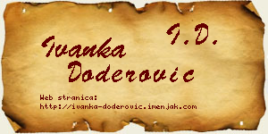 Ivanka Doderović vizit kartica